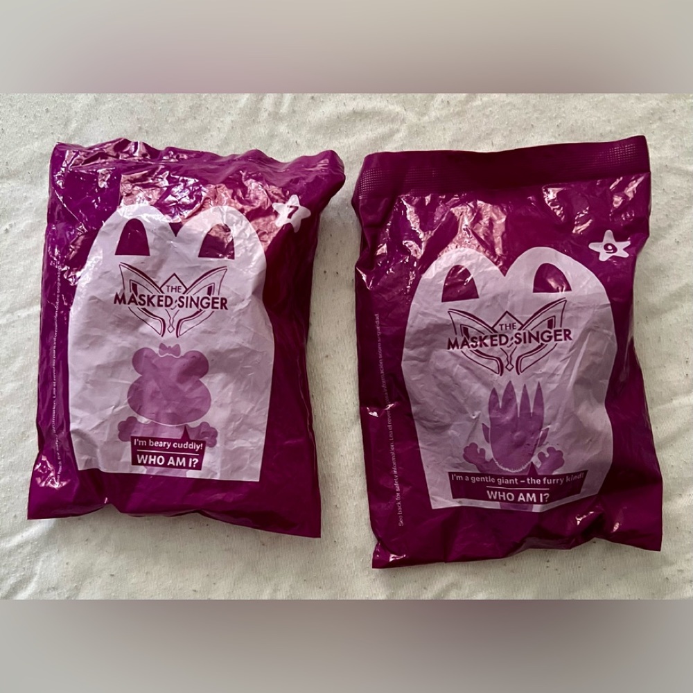 2 McDonalds Masked Singer Toys #7, #9 NIP